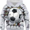 Kids Boys' Active Streetwear 3D Graphic Print Long Sleeve Hoodie & Sweatshirt White