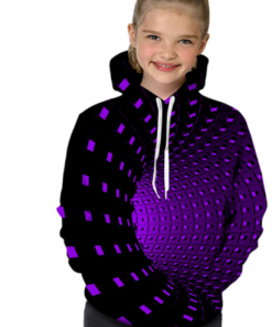 Kids Toddler Girls' Active Basic Geometric Galaxy Print Print Long Sleeve Hoodie & Sweatshirt Black