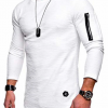 mens sweatshirts fashion athletic solid color slim fit sport lightweight long sleeve pullover white xxl