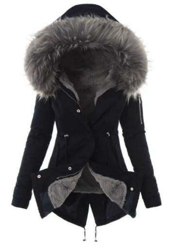 Womens Faux Fur Black Winter Jacket
